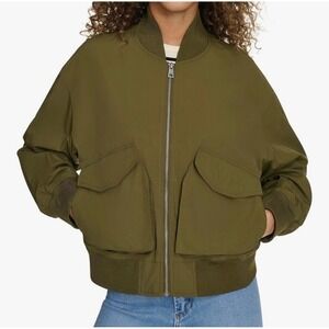 Levi's Technical Bomber Jacket Nylon Army Green Women's Size XS